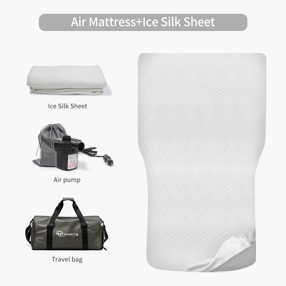 Camping Mattress Air Bed and Ice Silk Sheet  (Model Y)