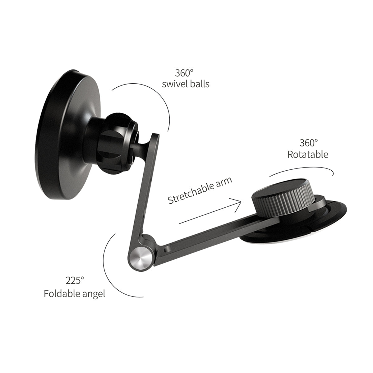 Support de téléphone portable magnétique rétractable pour voiture 