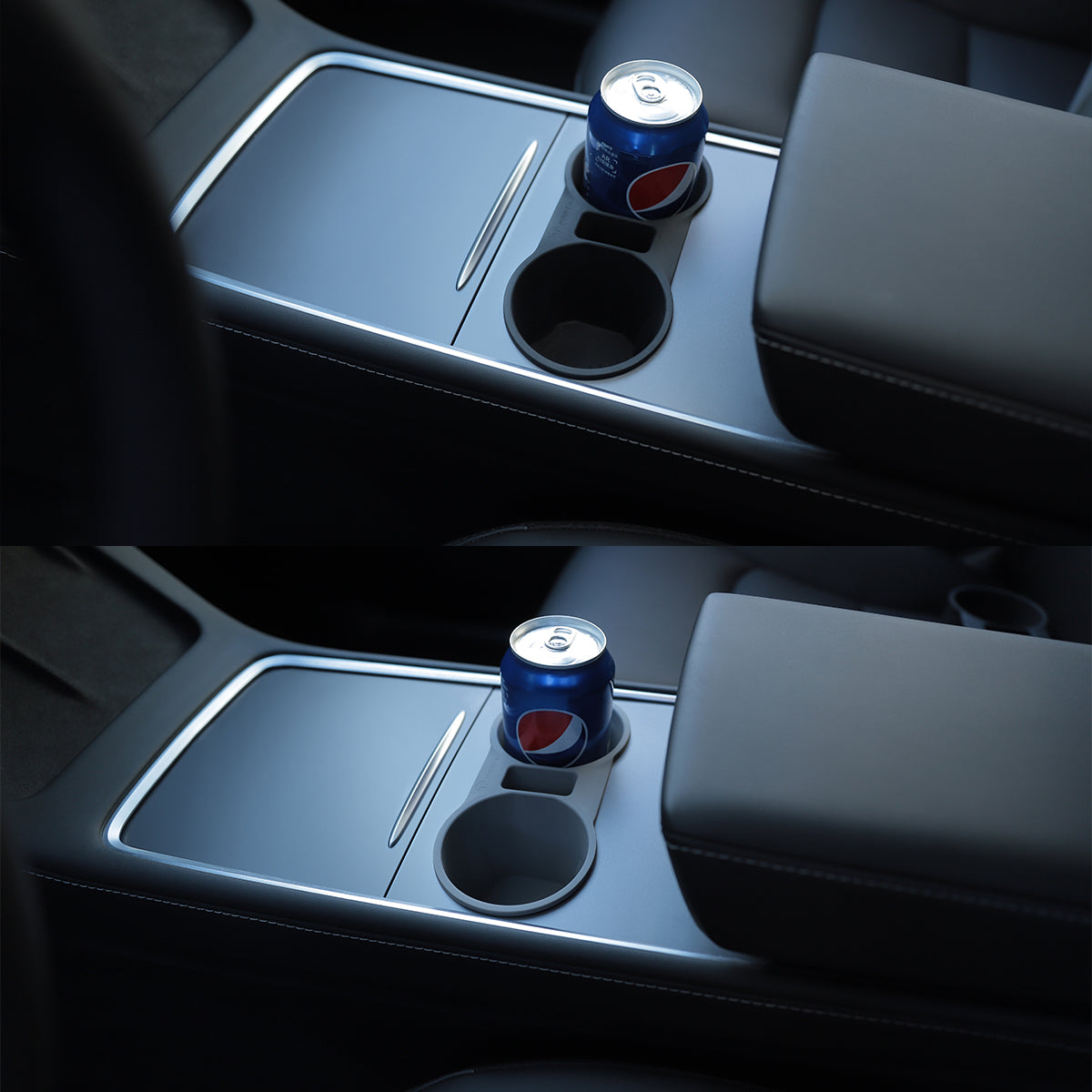 Silicone Center Console Cup Holder - Black